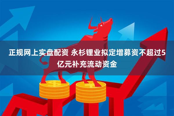 正规网上实盘配资 永杉锂业拟定增募资不超过5亿元补充流动资金